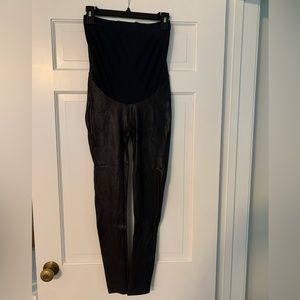 Spanx faux leather maternity leggings